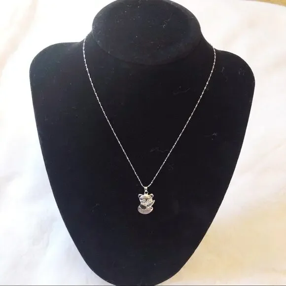 Sterling Silver Adorable Panda Necklace - Picture 4 of 8